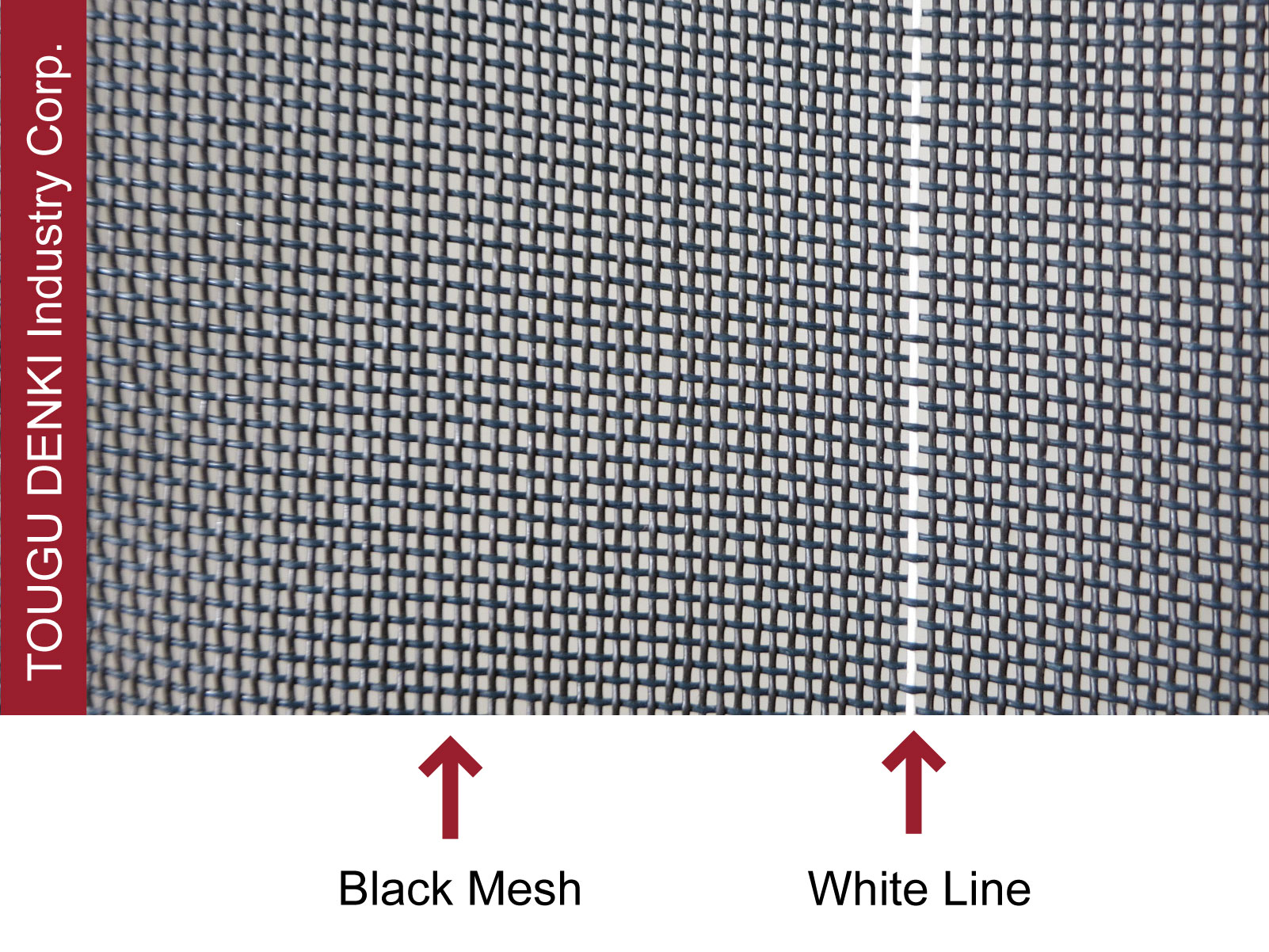 White Printing Line on Black Mesh White Printing Line on Black Mesh